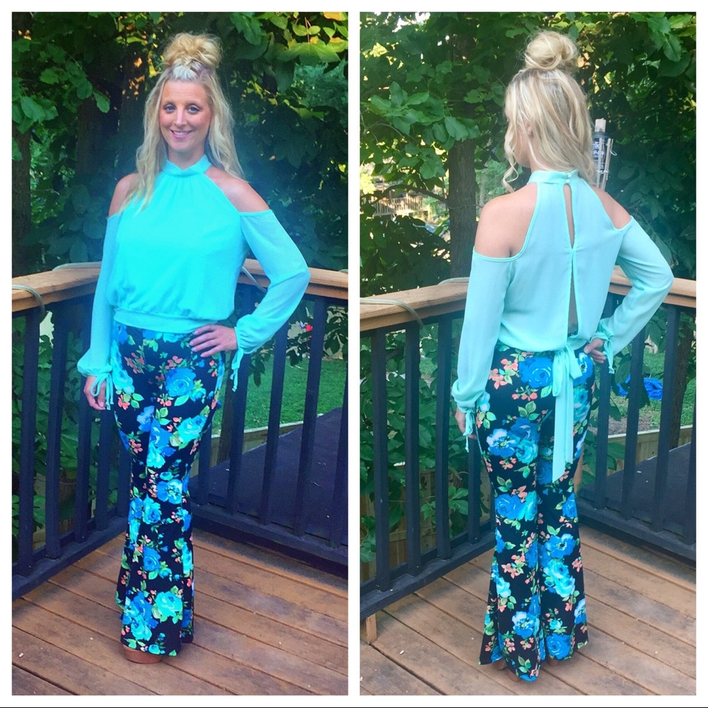 Mint Flower Power pants!!!